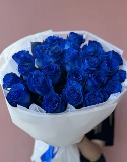 Синяя роза 25 шт.