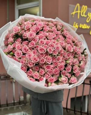51 ветка кустовых роз Флавия (Flavia)