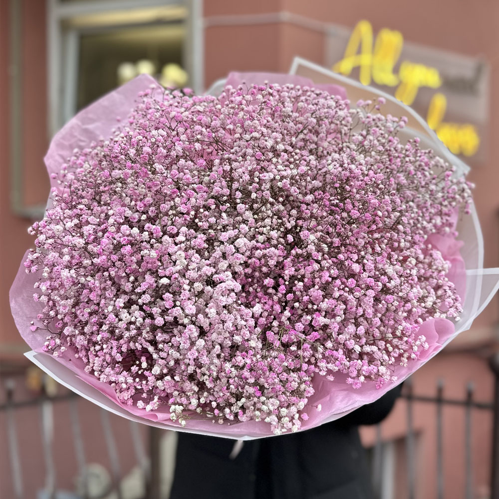 21 ветка розовой гипсофилы