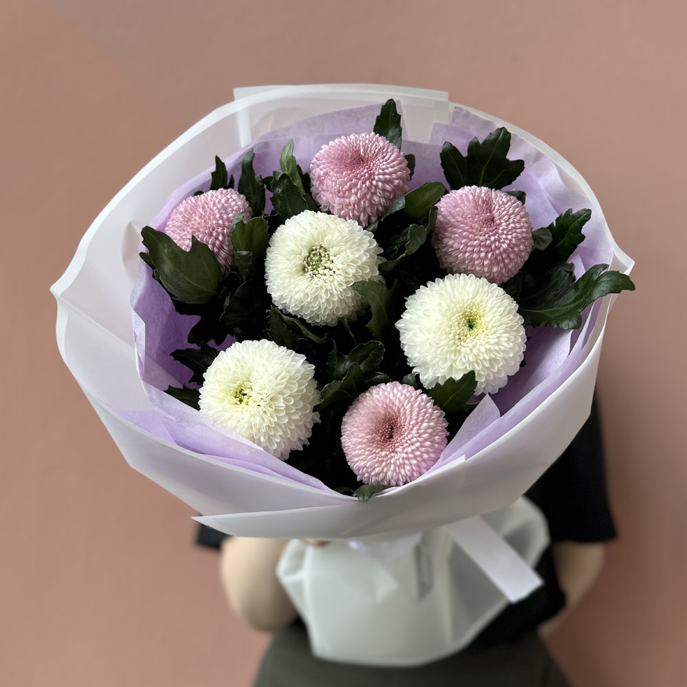 7 веток хризантемы Микс