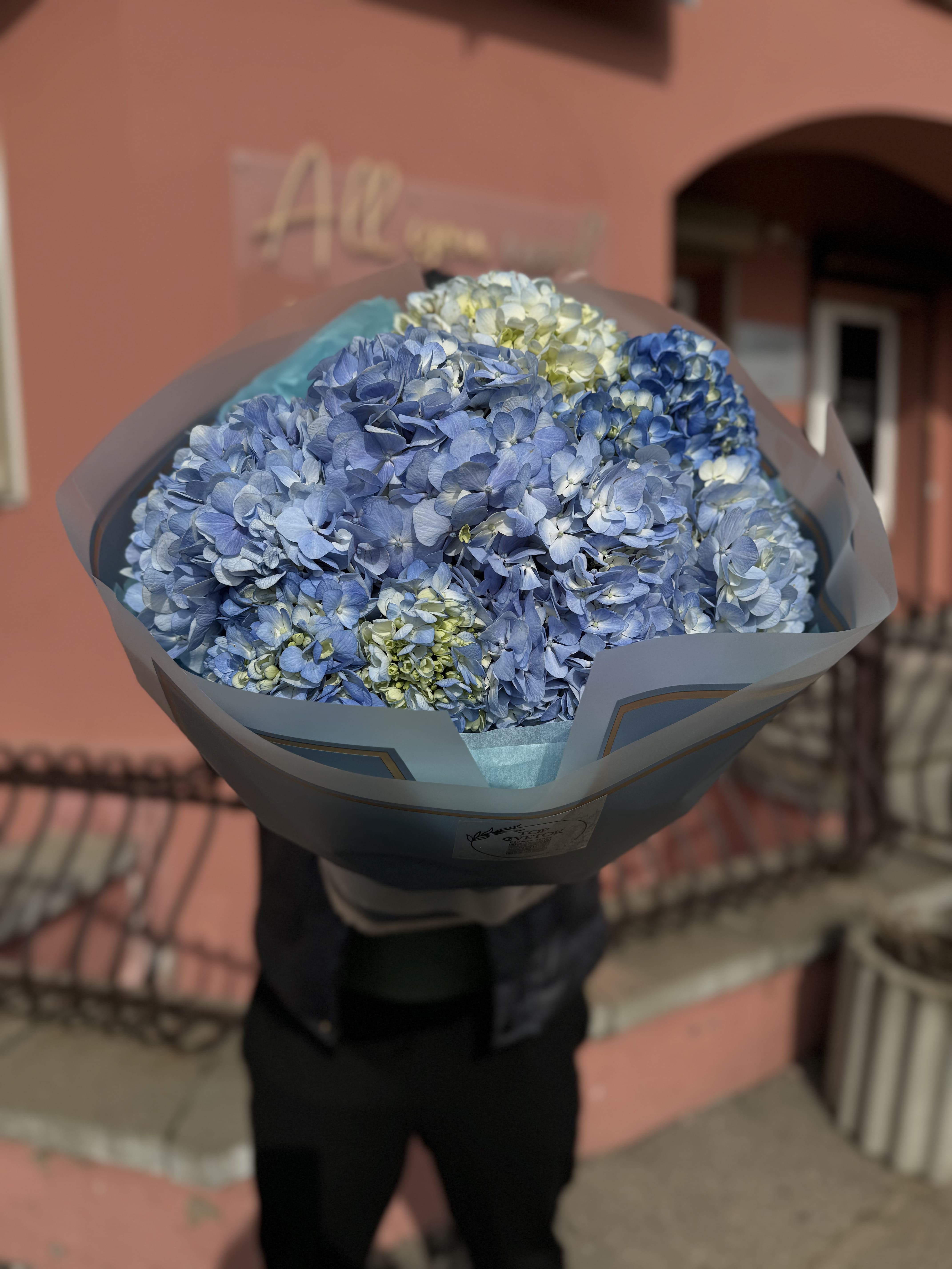 7 синих гортензий